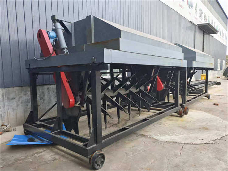 液壓升降槽式翻拋機 發(fā)酵槽有機肥翻堆機 豬場糞便發(fā)酵床自走翻耙機